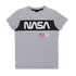 T-shirt grigia da bambino con logo e bandiera USA Nasa, Abbigliamento Sport, SKU c866000014, Immagine 0